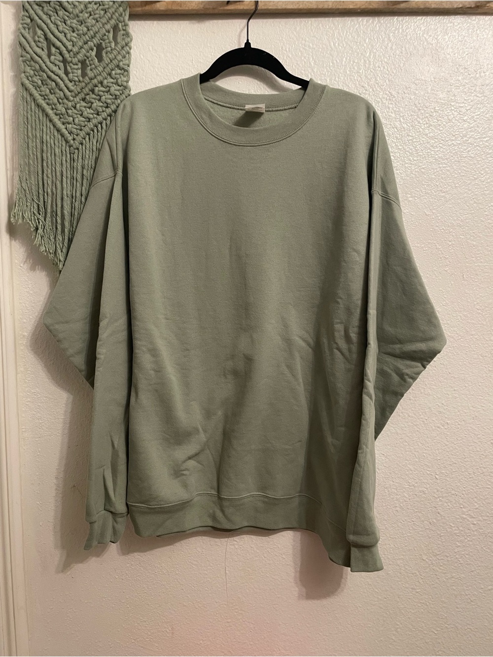 Hanes EcoSmart Crewneck Sweatshirt in Sage Green